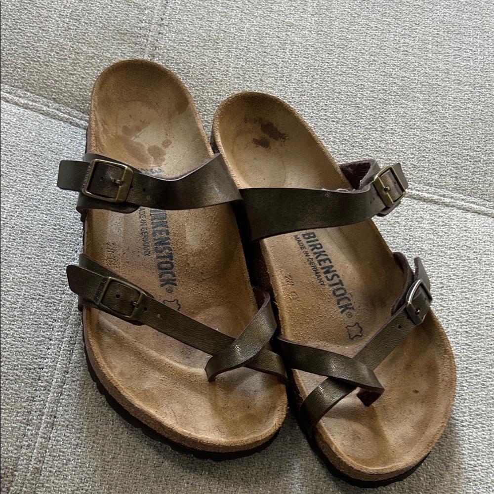 Birkenstock Dark Brown Strappy Sandals